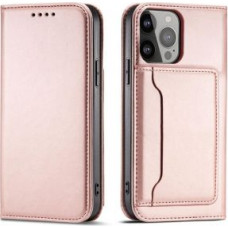 Hurtel Aizmugurējais vāciņš Hurtel  Magnet Card Case case for iPhone 14 Pro Max flip cover wallet stand pink