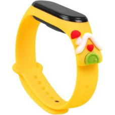 Hurtel Aizmugurējais vāciņš Hurtel  Strap Xmas Wristband for Xiaomi Mi Band 6 / Mi Band 5 Christmas Silicone Strap Bracelet Yellow (house)