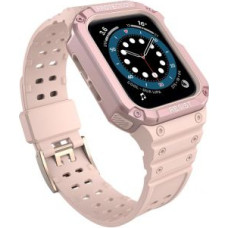 Hurtel Aizmugurējais vāciņš Hurtel  Protect Strap Band Band with Case for Apple Watch 7 / SE (41/40 / 38mm) Case Armored Watch Cover Pink