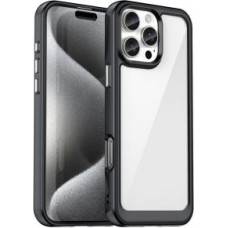 Hurtel Aizmugurējais vāciņš Hurtel  Outer Space Case with Gel Frame for iPhone 16 Pro Max - Black