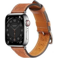 Hurtel Aizmugurējais vāciņš Hurtel  Strap Leather leather strap Apple Watch SE, 9, 8, 7, 6, 5, 4, 3, 2, 1 (41, 40, 38 mm) band bracelet brown