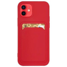 Hurtel Aizmugurējais vāciņš Hurtel  Card Case Silicone Wallet Wallet with Card Slot Documents for Samsung Galaxy A72 4G Red