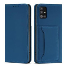 Hurtel Aizmugurējais vāciņš Hurtel  Magnet Card Case For Samsung Galaxy A12 5G Pouch Wallet Card Holder Blue