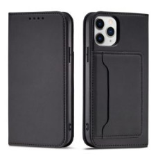 Hurtel Aizmugurējais vāciņš Hurtel  Magnet Card Case for iPhone 12 Pro Pouch Card Wallet Card Holder Black