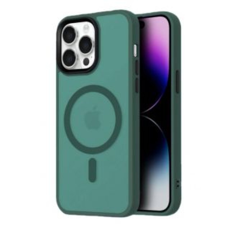 Hurtel Aizmugurējais vāciņš Hurtel  Fashion Case MagSafe for iPhone 16 - dark green