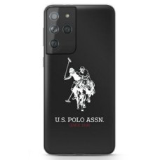 U.s. Polo Pu Aizmugurējais vāciņš U.S. Polo PU  US Polo USHCS21LTPUHRBK S21 Ultra G998 czarny/black Shiny Big Logo