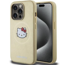 Hello Kitty Aizmugurējais vāciņš Hello Kitty  Hello Kitty Leather Kitty Head MagSafe case for iPhone 14 Pro - gold