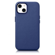 Icarer Aizmugurējais vāciņš iCarer  iCarer Case Leather cover for iPhone 14 Plus genuine leather case blue (compatible with MagSafe)