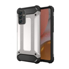 Hurtel Aizmugurējais vāciņš Hurtel  Hybrid Armor Case Tough Rugged Cover for Samsung Galaxy A72 4G silver