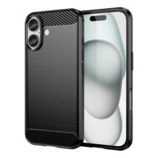 Hurtel Aizmugurējais vāciņš Hurtel - Carbon Case for iPhone 16 Silicone Case - Black