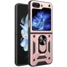 Hurtel Aizmugurējais vāciņš Hurtel  Hybrid Armor Camshield Case for Z Flip 5 5G with Camera Protector - Pink