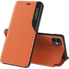 Hurtel Aizmugurējais vāciņš Hurtel  Eco Leather View Case elegant bookcase type case with kickstand for iPhone 13 Pro orange