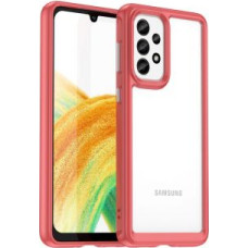 Hurtel Aizmugurējais vāciņš Hurtel  Outer Space Case for Samsung Galaxy A33 5G cover with a flexible frame red