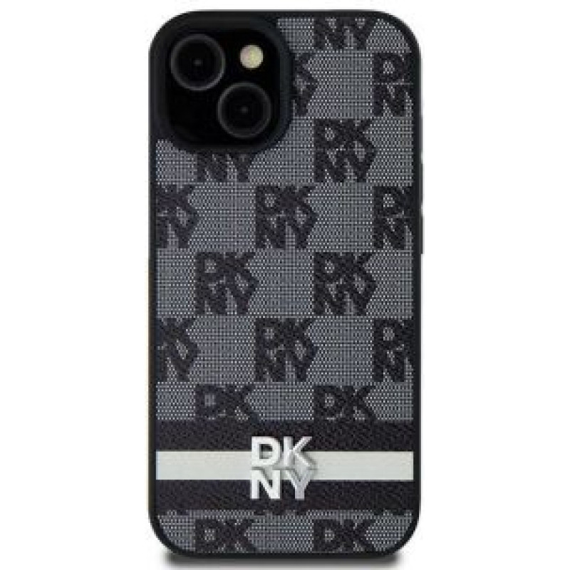 Dkny Aizmugurējais vāciņš DKNY  DKNY DKHCS24MPCPTSSK S24+ S926 czarny/black hardcase Leather Checkered Mono Pattern&Printed Stripes