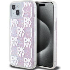 Dkny Aizmugurējais vāciņš DKNY - DKNY Liquid Glitter Checkered Pattern Case for iPhone 15 Pink