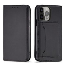 Hurtel Aizmugurējais vāciņš Hurtel - Magnet Card Case for iPhone 13 Pro Pouch Card Wallet Card Holder Black