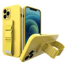 Hurtel Aizmugurējais vāciņš Hurtel  Rope case Gel Lanyard Cover Handbag Lanyard Xiaomi Redmi Note 10 / Redmi Note 10S Yellow