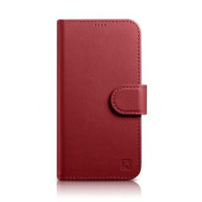 Icarer Aizmugurējais vāciņš iCarer  iCarer Wallet Case 2in1 Cover iPhone 14 Pro Max Leather Flip Cover Anti-RFID Red (WMI14220728-RD)