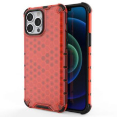 Hurtel Aizmugurējais vāciņš Hurtel  Honeycomb Case armor cover with TPU Bumper for iPhone 13 Pro Max red