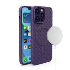 Hurtel Aizmugurējais vāciņš Hurtel  MagSafe Woven Case for iPhone 13 Pro - purple