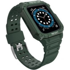 Hurtel Aizmugurējais vāciņš Hurtel  Protect Strap Band Band with Case for Apple Watch 7 / SE (41/40 / 38mm) Case Armored Watch Cover Green