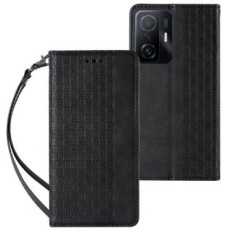 Hurtel Aizmugurējais vāciņš Hurtel  Magnet Strap Case Case for Xiaomi Redmi Note 11 Pouch Wallet + Mini Lanyard Pendant Black