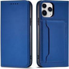 Hurtel Aizmugurējais vāciņš Hurtel  Magnet Card Case for iPhone 12 Pro cover card wallet card stand blue