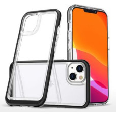 Hurtel Aizmugurējais vāciņš Hurtel  Clear 3in1 case for iPhone 14 Plus silicone cover with frame black