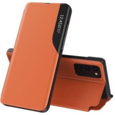 Hurtel Aizmugurējais vāciņš Hurtel  Eco Leather View Case elegant bookcase type case with kickstand for Samsung Galaxy A72 4G orange