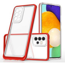 Hurtel Aizmugurējais vāciņš Hurtel  Clear 3in1 Case for Samsung Galaxy A33 5G Frame Gel Cover Red