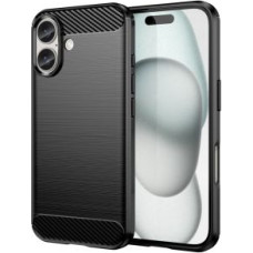 Hurtel Aizmugurējais vāciņš Hurtel  Carbon Case for iPhone 16 Plus Silicone Case - Black