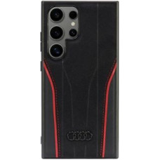 Audi Aizmugurējais vāciņš Audi  Audi Genuine Leather MagSafe S24 Ultra S928 czarno-czerwony/black-red hardcase AU-TPUPCS24U-R8/D3-RD