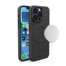 Hurtel Aizmugurējais vāciņš Hurtel  MagSafe Woven Case for iPhone 15 Pro Max - black