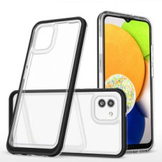 Hurtel Aizmugurējais vāciņš Hurtel  Clear 3in1 case for Samsung Galaxy A03 silicone cover with frame black