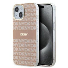 Dkny Aizmugurējais vāciņš DKNY - DKNY PC/TPU Repeat Pattern Tonal Stripe Magsafe Case for iPhone 15 Pink