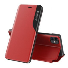 Hurtel Aizmugurējais vāciņš Hurtel  Eco Leather View Case elegant bookcase type case with kickstand for iPhone 13 Pro red