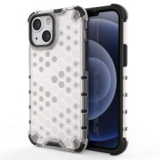 Hurtel Aizmugurējais vāciņš Hurtel - Honeycomb Case armor cover with TPU Bumper for iPhone 13 mini transparent