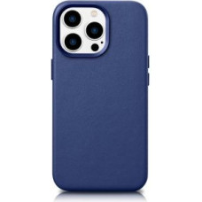 Icarer Aizmugurējais vāciņš iCarer  iCarer Case Leather Case Cover for iPhone 14 Pro Blue (WMI14220706-BU) (MagSafe Compatible)