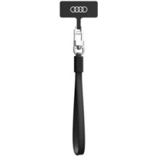 Audi Aizmugurējais vāciņš Audi  Audi uniwersalna smycz do telefonu 28cm 10mm Leather czarny/black AU-HSLSL-GT/D1-BK