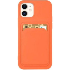 Hurtel Aizmugurējais vāciņš Hurtel  Card Case Silicone Wallet Case with Card Slot Documents for iPhone 13 Pro Max Orange