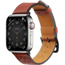 Hurtel Aizmugurējais vāciņš Hurtel  Strap Leather leather strap Apple Watch SE, 9, 8, 7, 6, 5, 4, 3, 2, 1 (41, 40, 38 mm) band bracelet red