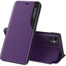 Hurtel Aizmugurējais vāciņš Hurtel  Eco Leather View Case elegant bookcase type case with kickstand for iPhone 13 Pro Max purple