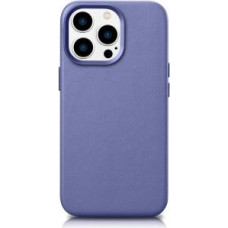 Icarer Aizmugurējais vāciņš iCarer  iCarer Case Leather Cover Genuine Leather Case for iPhone 14 Pro Max Light Purple (WMI14220708-LP) (MagSafe Compatible)