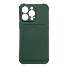 Hurtel Aizmugurējais vāciņš Hurtel  Card Armor Case Pouch Cover for iPhone 12 Pro Card Wallet Silicone Air Bag Armor Green