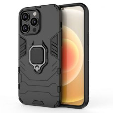 Hurtel Aizmugurējais vāciņš Hurtel  Ring Armor case for iPhone 14 Pro armored cover magnetic holder ring black