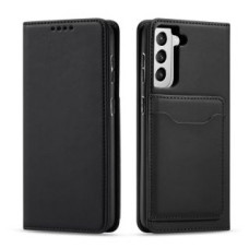 Hurtel Aizmugurējais vāciņš Hurtel  Magnet Card Case for Samsung Galaxy S22 + (S22 Plus) Pouch Wallet Card Holder Black