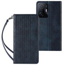 Hurtel Aizmugurējais vāciņš Hurtel  Magnet Strap Case Case for Xiaomi Redmi Note 11 Pro Pouch Wallet + Mini Lanyard Pendant Blue