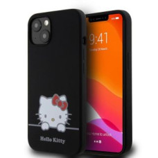 Hello Kitty Aizmugurējais vāciņš Hello Kitty - Hello Kitty Liquid Silicone Daydreaming Logo Case for iPhone 13 Black