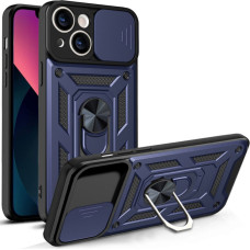 Hurtel Aizmugurējais vāciņš Hurtel  Hybrid Armor Camshield case for iPhone 13 armored case with camera cover blue