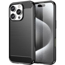 Hurtel Aizmugurējais vāciņš Hurtel  Carbon Case for iPhone 16 Pro Max Silicone Case - Black